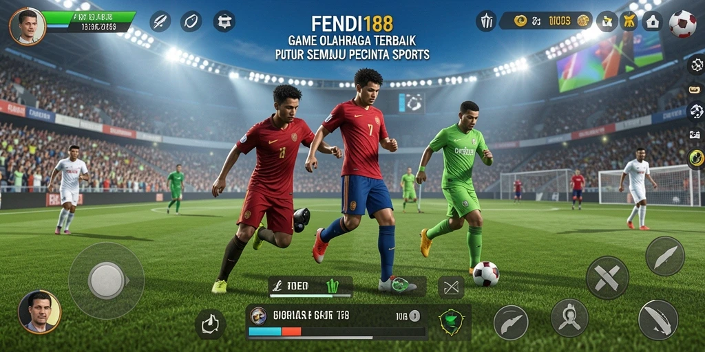 Screenshot utama FENDI188 menampilkan aksi seru dalam gameplay olahraga.