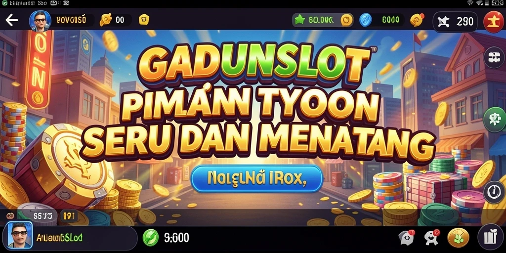 Tampilan gameplay GADUNSLOT yang menarik dan penuh warna.