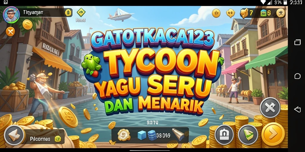 Screenshot GATOTKACA123 menampilkan gameplay tycoon yang mendebarkan.