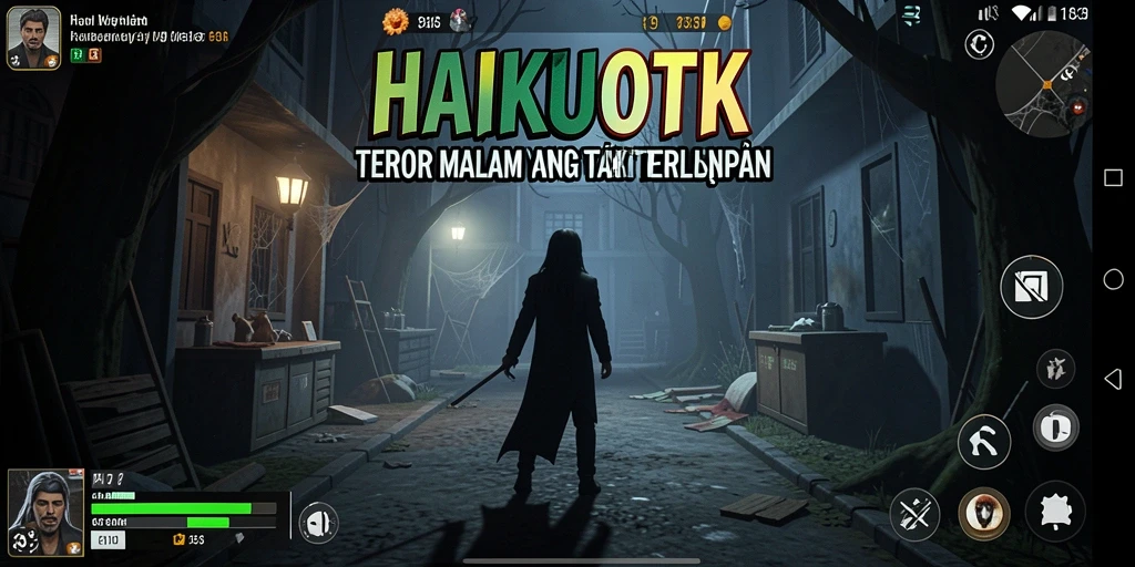 Tampilan gameplay HAIKUOTK yang menegangkan dan penuh misteri.