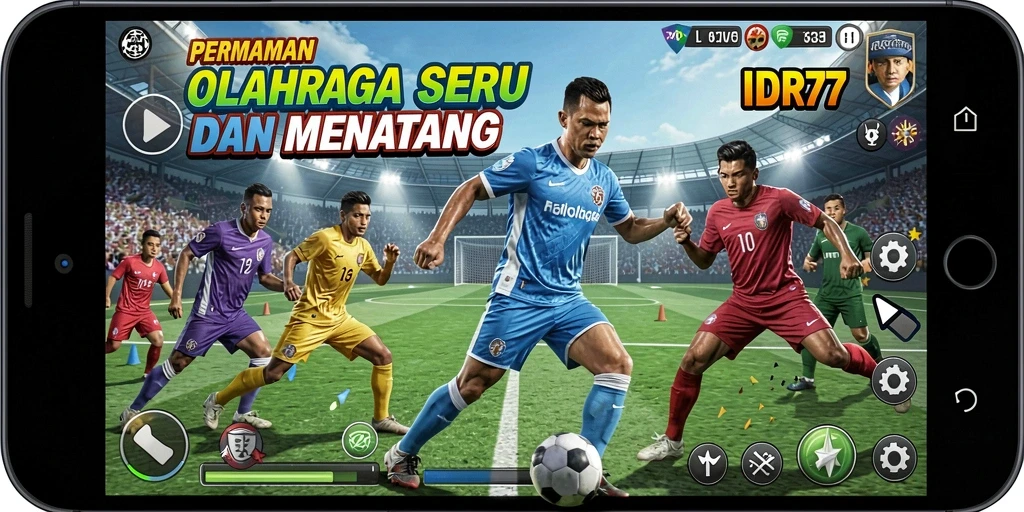 Tampilan gameplay menarik dari game olahraga IDR77.