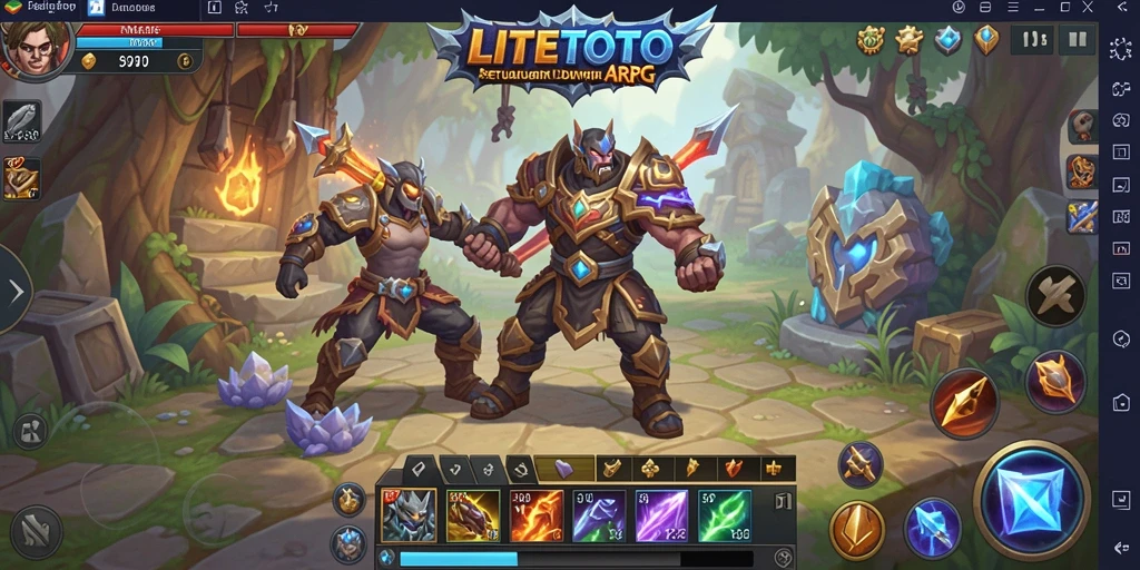 Gameplay LITETOTO dengan aksi seru dan karakter unik.