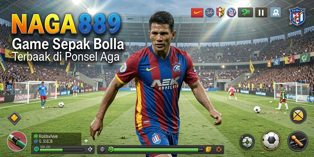 Tampilan gameplay NAGA889 yang menarik dengan aksi sepak bola seru.